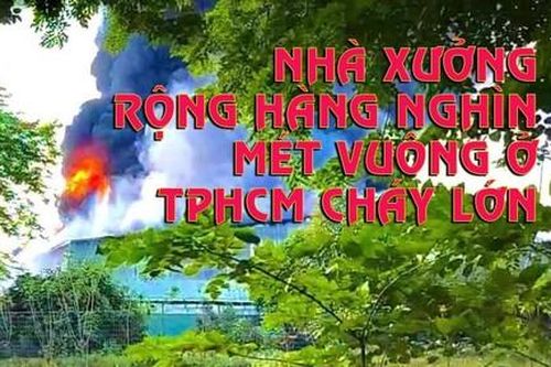 Cháy nhà xưởng trong KCN ở phường Vĩnh Tân, Cảnh sát PCCC nỗ lực khống chế