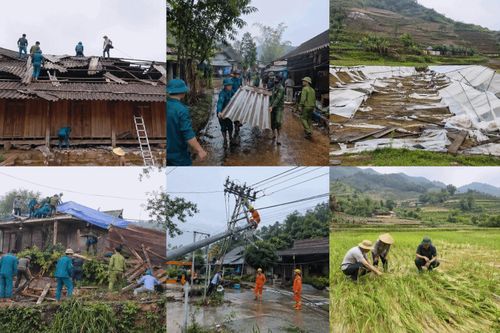 Mưa đá, dông lốc thổi bay 244 mái nhà, Lào Cai thiệt hại khoảng 10 tỷ đồng