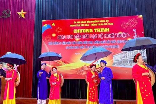 Giao lưu nghệ thuật phường Nghĩa Đô: Lan tỏa tinh thần Tháng Tư lịch sử