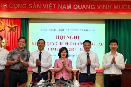 Xã Thư Lâm: Ký kết Quy chế phối hợp công tác giai đoạn 2026-2031