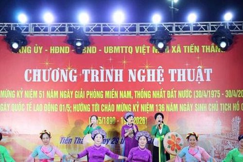 Xã Tiến Thắng: Ấn tượng chương trình nghệ thuật chào mừng 30-4 và 1-5