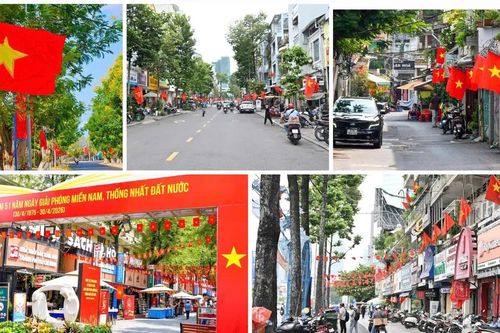 TPHCM: Rợp cờ hoa trong ngày vui thống nhất
