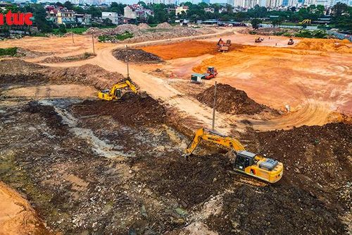 Depot Xuân Đỉnh 'lột xác' sau 6 tháng, tăng tốc thi công tuyến metro số 2 Hà Nội