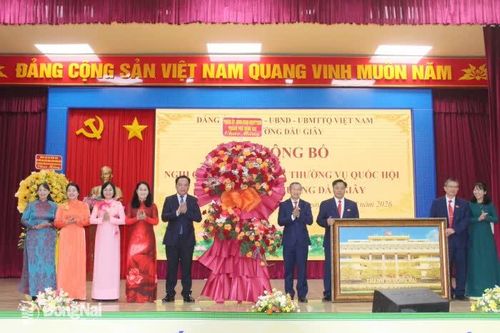Công bố nghị quyết của Ủy ban Thường vụ Quốc hội về thành lập phường Dầu Giây