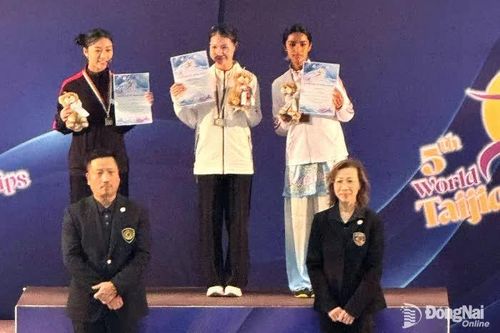 Vận động viên Nguyễn Thị Minh Tâm của Đồng Nai đoạt huy chương vàng Giải thái cực quyền thế giới 2026
