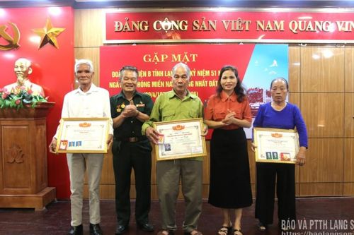 Gặp mặt Đoàn chi viện B tỉnh Lạng Sơn nhân dịp kỷ niệm 51 năm Ngày giải phóng miền Nam