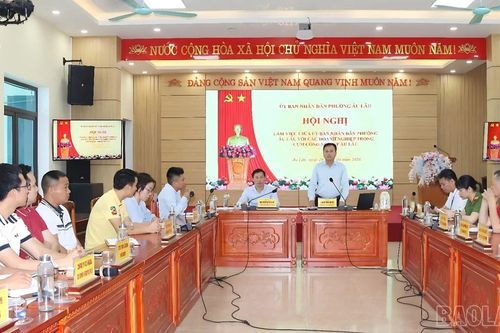 Phường Âu Lâu tháo gỡ khó khăn cho các doanh nghiệp ở cụm Công nghiệp Âu Lâu