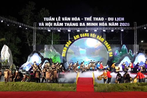 Đặc sắc chương trình nghệ thuật đặc biệt 'Minh Hóa-Âm vang Hội Rằm tháng Ba'