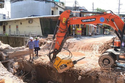 Tăng ca xuyên lễ, đẩy nhanh tiến độ dự án chống ngập trung tâm Thái Nguyên