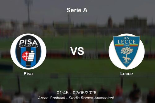 Nhận định Pisa vs Lecce - Cuộc chiến sinh tồn tại Serie A rạng sáng ngày 2/5