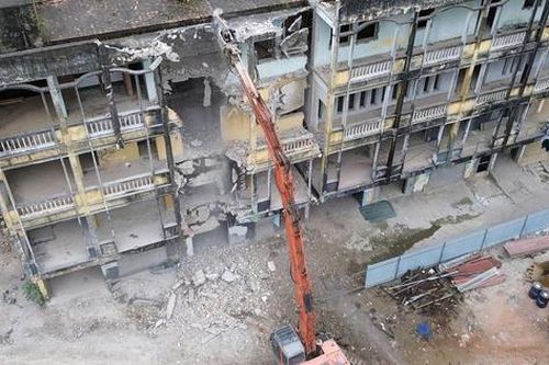 Zone 9 ở Trần Thánh Tông được tháo dỡ để mở rộng Nhà tang lễ Quốc gia