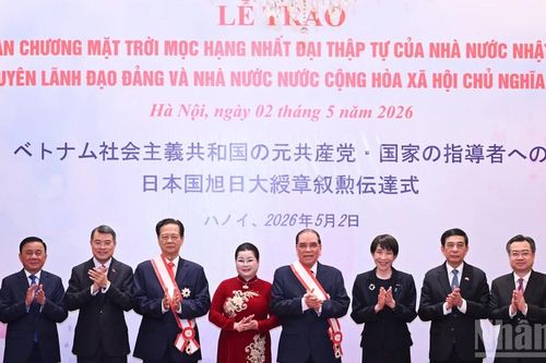 [Ảnh] Nhật Bản trao Huân chương Mặt trời mọc, tặng nguyên lãnh đạo Đảng, Nhà nước Việt Nam