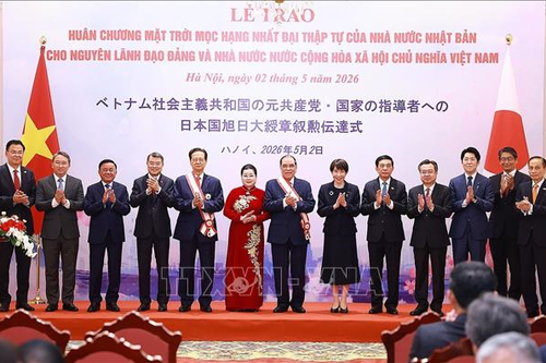 Nhật Bản trao Huân chương Mặt trời mọc tặng nguyên lãnh đạo Đảng, Nhà nước Việt Nam