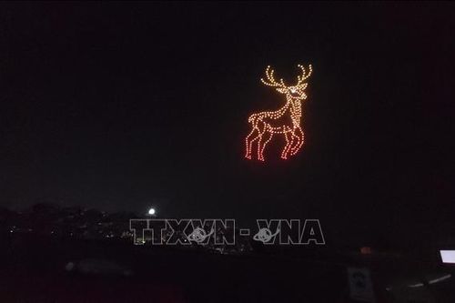 400 drone rực sáng chào mừng thành phố Đồng Nai