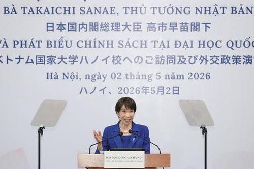 Thủ tướng Nhật Bản phát biểu chính sách tại Đại học Quốc gia Hà Nội