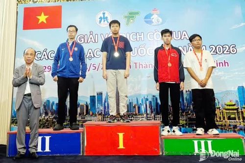 Trần Ngọc Minh Duy (Đồng Nai) giành 'hattrick' huy chương vàng Giải vô địch cờ vua các câu lạc bộ quốc gia 2026