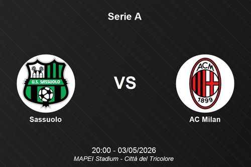 Nhận định Sassuolo vs AC Milan - Serie A: Cuộc chiến giành điểm tại MAPEI