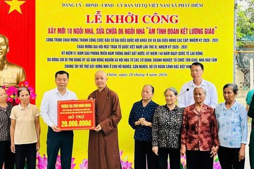 Ninh Bình: Khởi công xây mới, sửa chữa nhà 'Ấm tình đoàn kết Lương - Giáo'