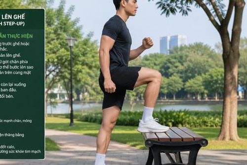 5 bài tập với ghế đá công viên giúp tăng cường sức mạnh đôi chân
