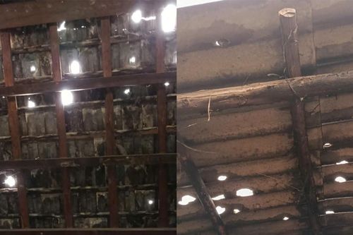 Giông lốc rạng sáng, mái nhà dân 'rỗ tổ ong' sau mưa đá