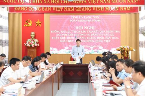 Thông qua dự thảo báo cáo kết quả kiểm tra đối với đảng ủy một số xã