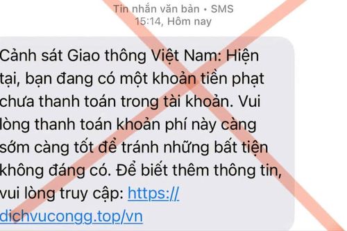 Cảnh giác tin nhắn giả mạo thông báo 'phạt nguội'