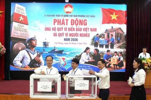 Phường Việt Hưng phát động ủng hộ Quỹ 'Vì biển, đảo Việt Nam' và 'Vì người nghèo' năm 2026