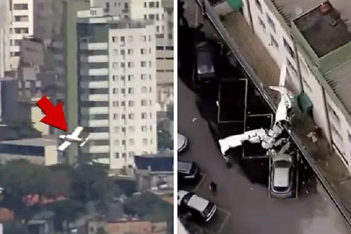 Máy bay đâm vào tòa nhà dân cư ở Brazil
