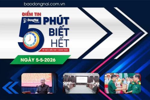 Điểm tin '5 phút biết hết' sáng 5-5: Đồng Nai học tập kinh nghiệm về chuyển đổi số, đổi mới sáng tạo tại Đà Nẵng