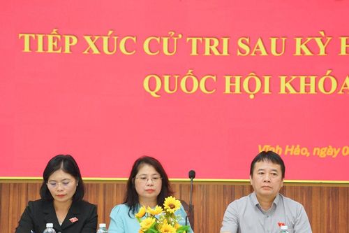 Đại biểu Quốc hội tiếp xúc cử tri xã Vĩnh Hảo