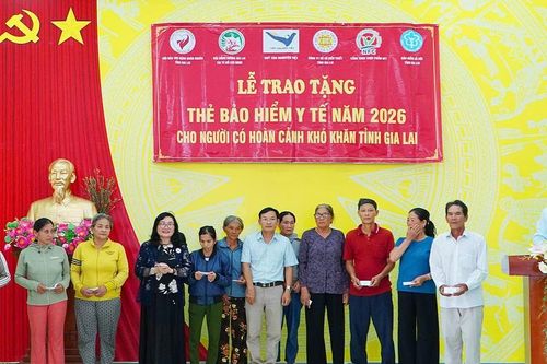 Hơn 1.000 thẻ bảo hiểm y tế tặng người dân có hoàn cảnh khó khăn ở Gia Lai