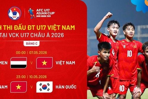 Lịch thi đấu của U17 Việt Nam tại bảng C vòng chung kết U17 châu Á 2026