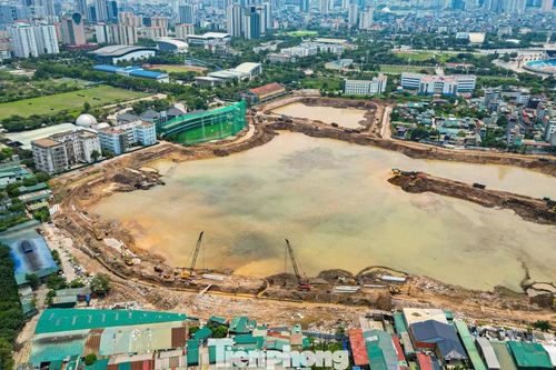 Hồ điều hòa Phú Đô tăng tốc về đích trước mùa mưa