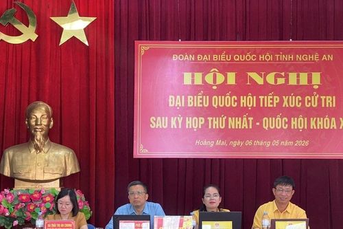 Đoàn đại biểu Quốc hội tỉnh Nghệ An tiếp xúc cử tri phường Hoàng Mai
