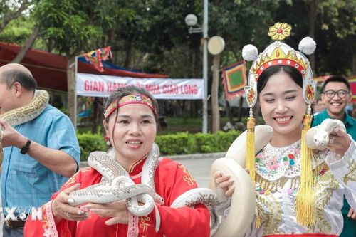 Hà Nội: Màn múa rắn độc đáo tại Lễ hội làng Lệ Mật