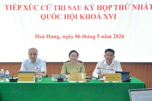 Đoàn Đại biểu Quốc hội tỉnh An Giang (đơn vị số 6) tiếp xúc cử tri xã Hòa Hưng