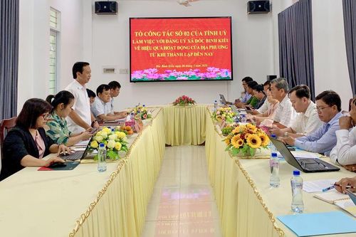 Tổ công tác số 02 của Tỉnh ủy làm việc với Đảng ủy xã Đốc Binh Kiều