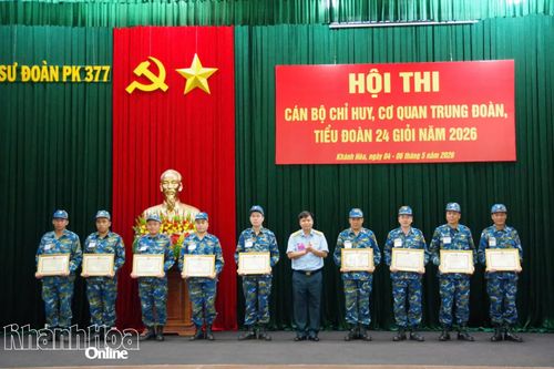 Sư đoàn 377 tổ chức hội thi cán bộ chỉ huy giỏi năm 2026