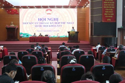Đoàn Đại biểu Quốc hội tỉnh tiếp xúc cử tri sau Kỳ họp thứ nhất, Quốc hội Khóa XVI tại phường Đoàn Kết