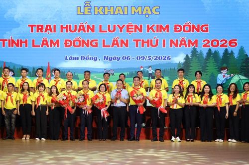90 trại sinh tham gia Trại huấn luyện Kim Đồng tỉnh Lâm Đồng lần thứ I, năm 2026