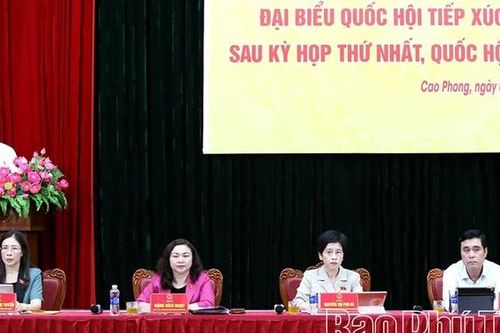 Cử tri các xã Cao Phong, Mường Thàng, Thung Nai nêu 18 ý kiến tới đại biểu Quốc hội tỉnh