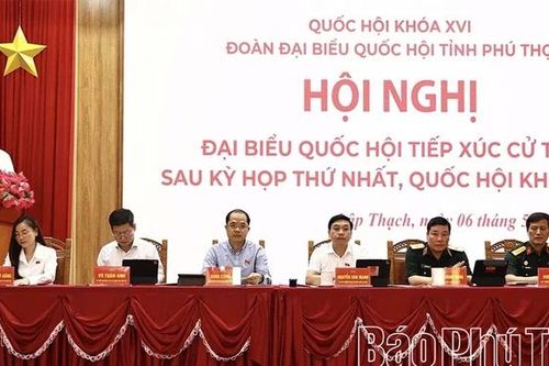 Đại biểu Quốc hội tỉnh tiếp xúc cử tri 3 xã Lập Thạch, Thái Hòa, Tiên Lữ sau kỳ họp thứ Nhất, Quốc hội khóa XVI