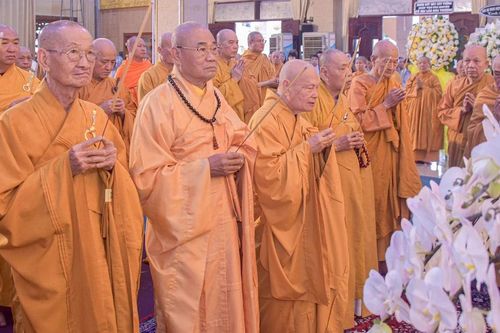 Trung ương Giáo hội viếng tang Trưởng lão Hòa thượng Thích Giác Tường tại pháp viện Minh Đăng Quang