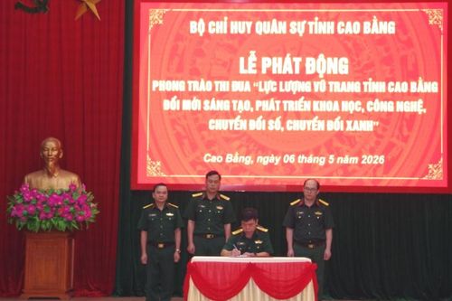 Bộ Chỉ huy Quân sự tỉnh phát động phong trào thi đua 'Đổi mới sáng tạo, phát triển khoa học, công nghệ, chuyển đổi số, chuyển đổi xanh'