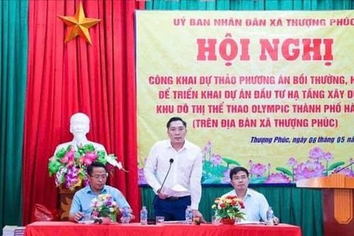 Xã Thượng Phúc: Công khai dự thảo phương án bồi thường tại dự án Khu đô thị thể thao Olympic