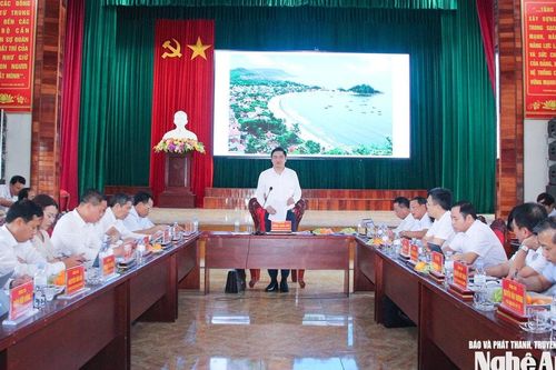 Đồng chí Hoàng Nghĩa Hiếu làm việc với 10 xã, phường phía Bắc tỉnh
