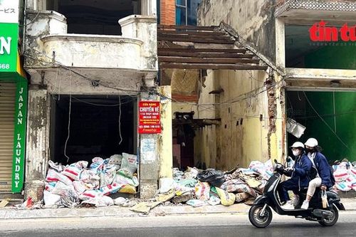 Giải phóng mặt bằng trên phố Thụy Khuê để xây ga ngầm metro