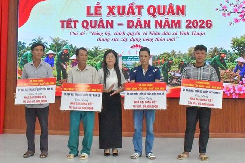Xã Vĩnh Thuận xuất quân Tết Quân - Dân năm 2026