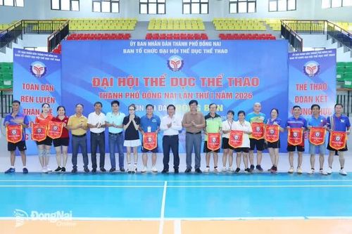 140 vận động viên tranh tài giải bóng bàn Đại hội Thể dục thể thao thành phố Đồng Nai lần I năm 2026