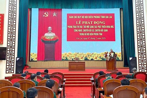 Bộ đội Biên phòng tỉnh Gia Lai phát động phong trào thi đua 'Đổi mới sáng tạo, phát triển KHCN, chuyển đổi số, chuyển đổi xanh'